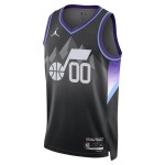 Utah Jazz Trikot Benutzerdefinierte Jordan 2025-26 Statement Edition Schwarz Swingman - Herren